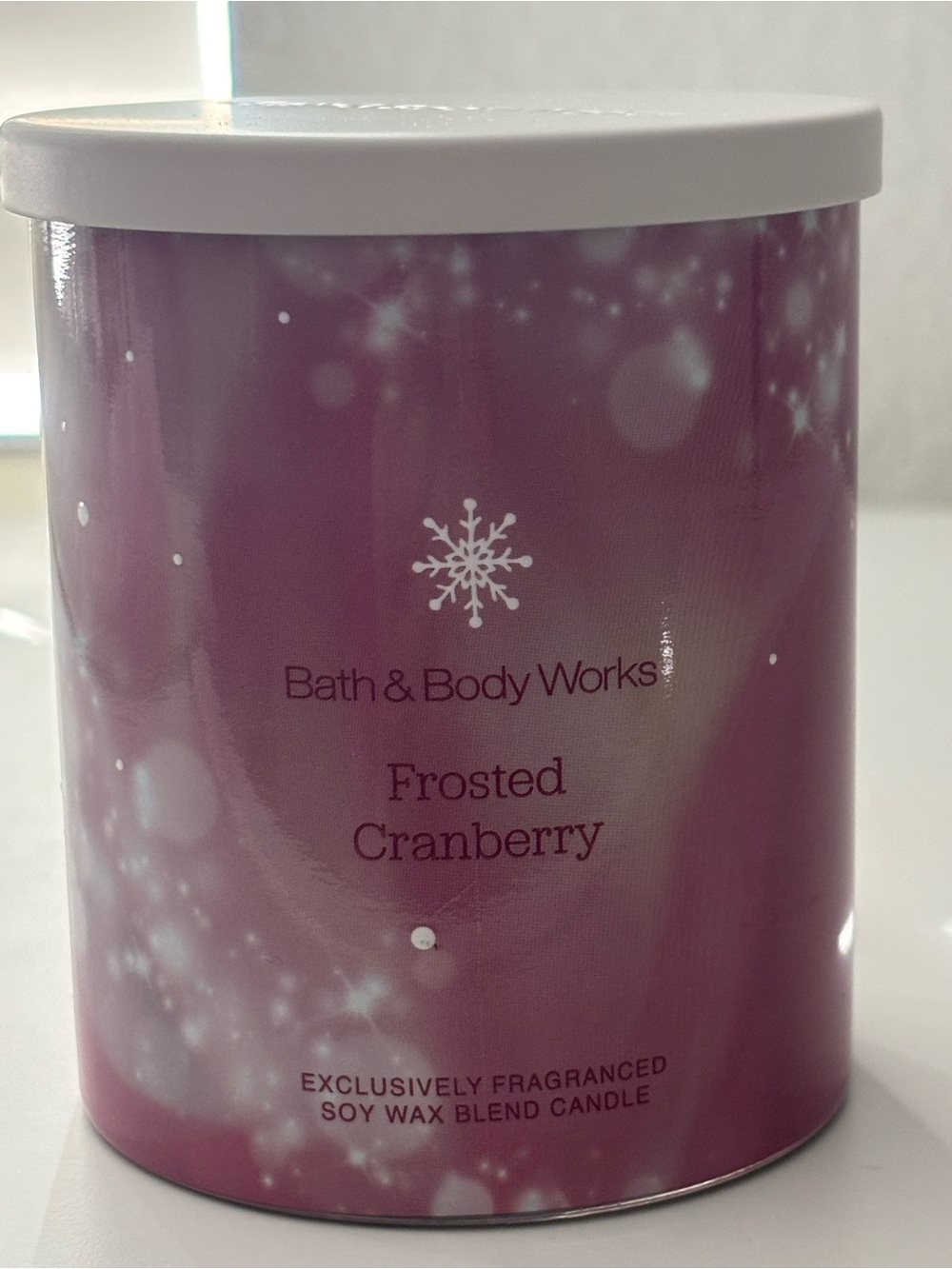 Bath & Body Works Frosted Cranberry Candle - Pink